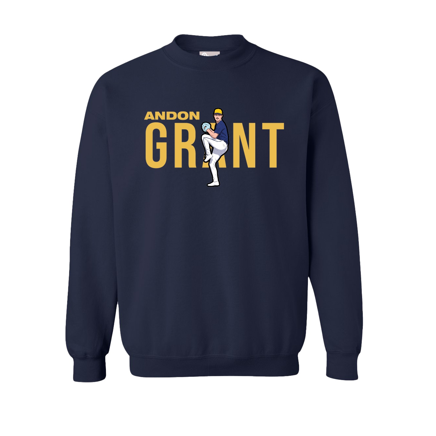 Fleece Crew — Player Name in Navy