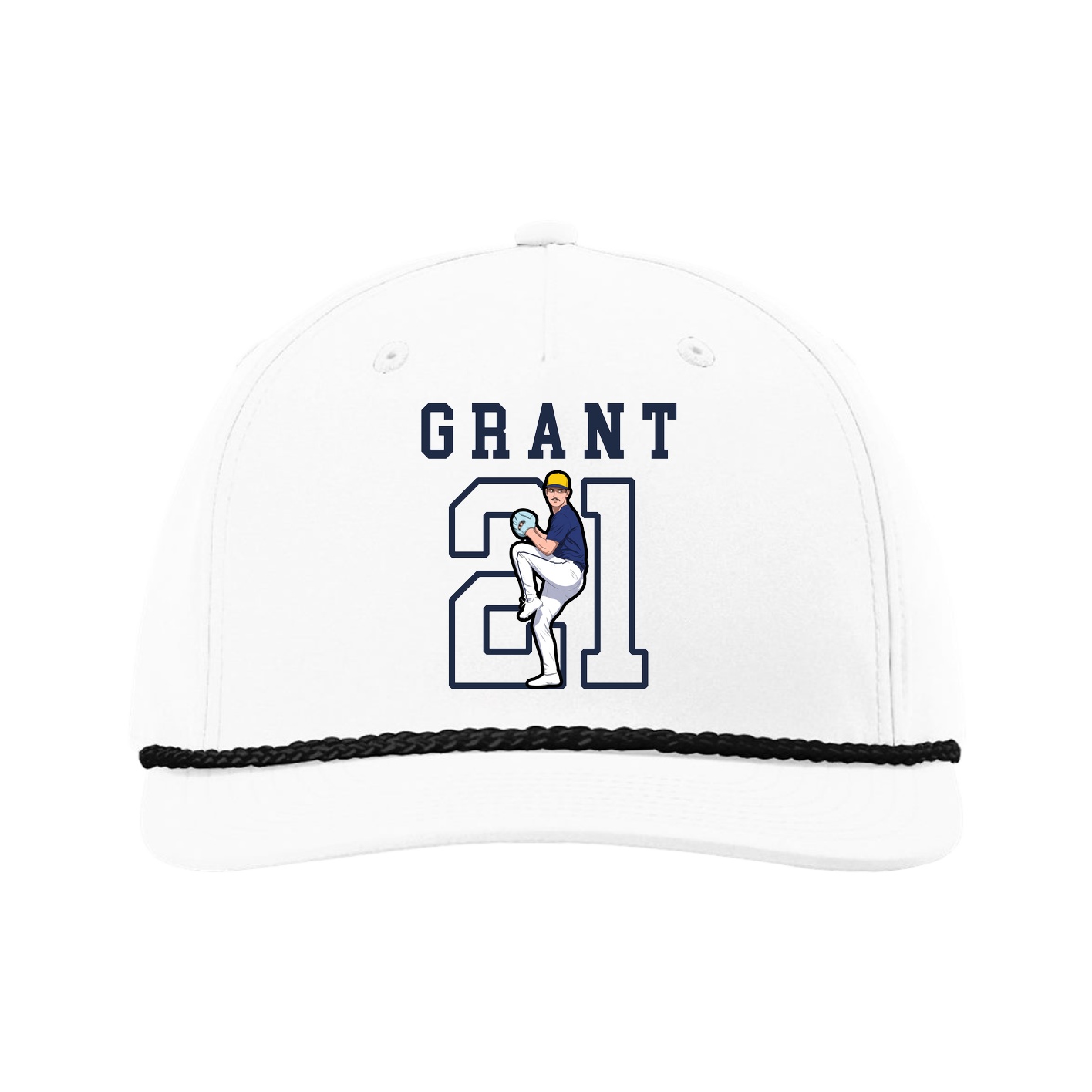 Five-Panel Classic Rope Cap — Shirsey in White