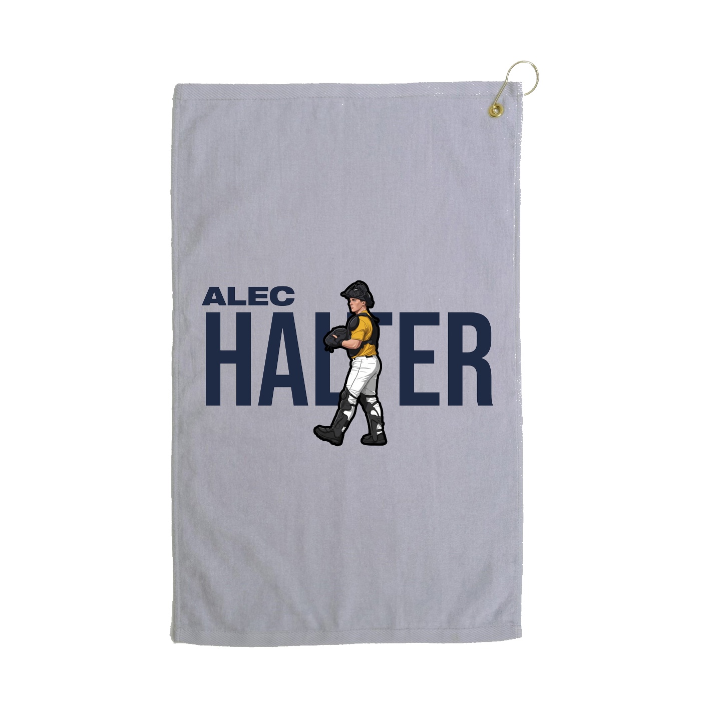 Golf Towel — Player Name in Grey