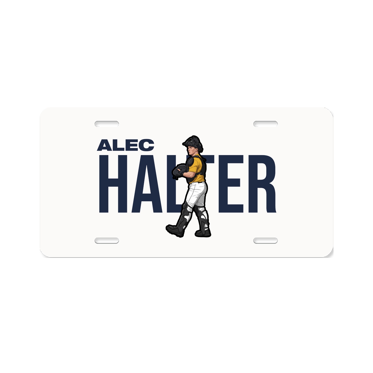 License Plate — Player Name in Classic