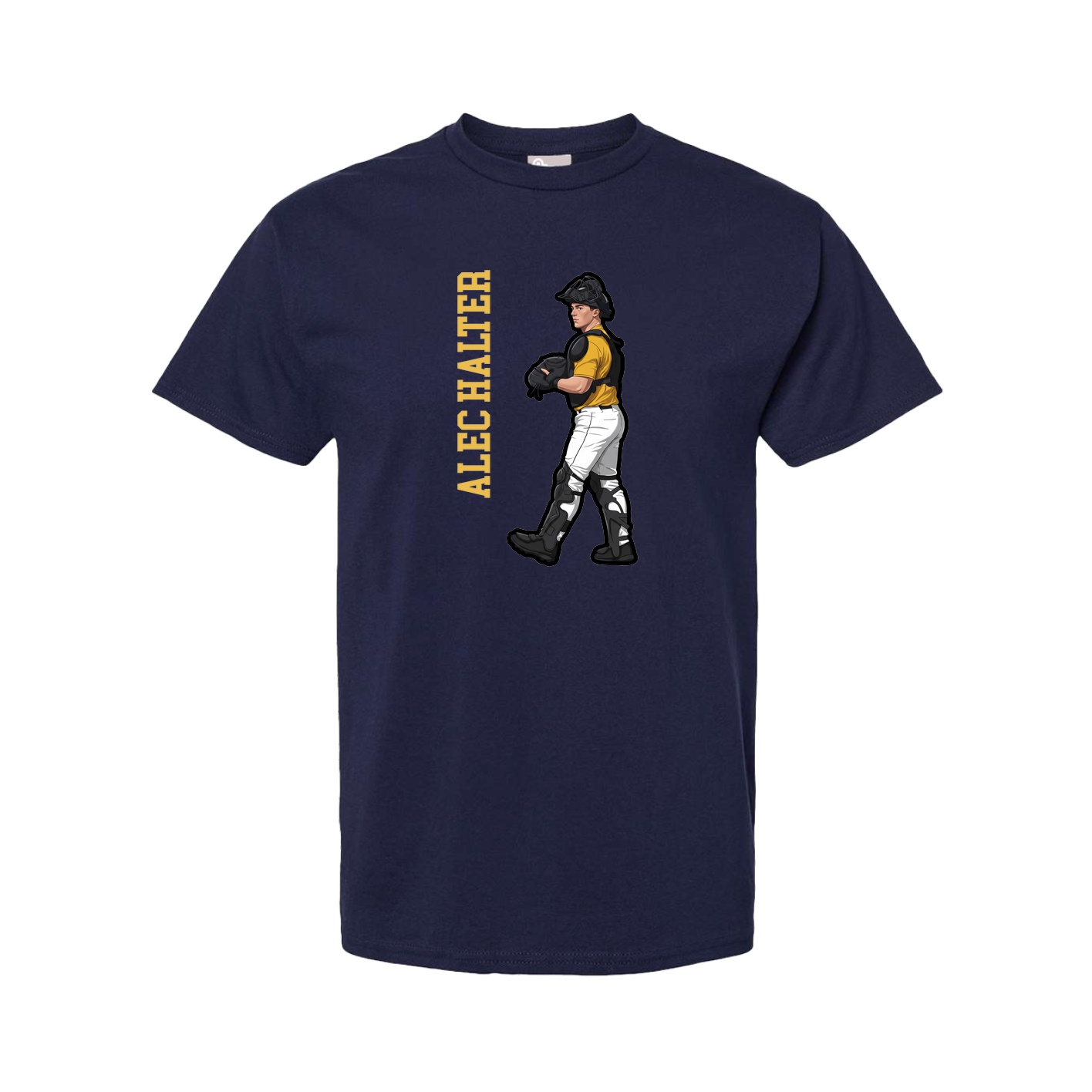 Tee — Name Vertical in Navy