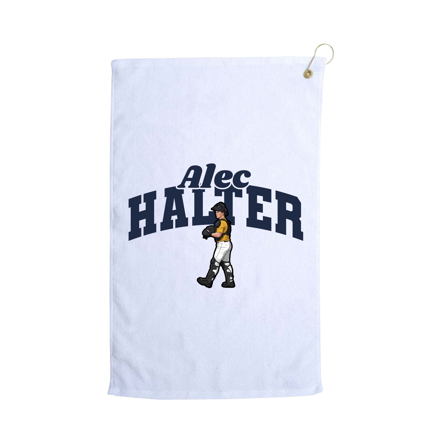 Golf Towel — Signature Arch in White