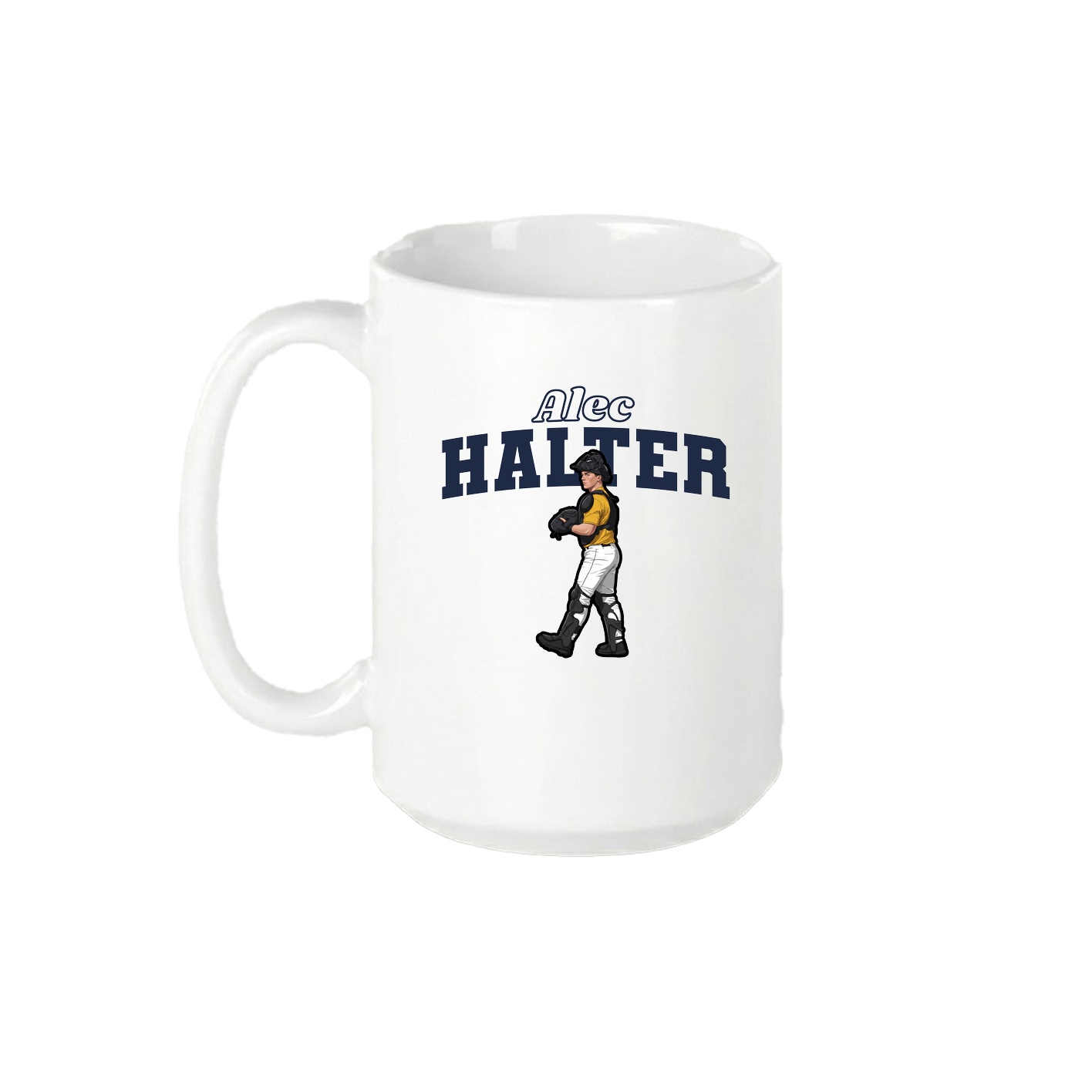 15oz Coffee Mug — Name Arch in White