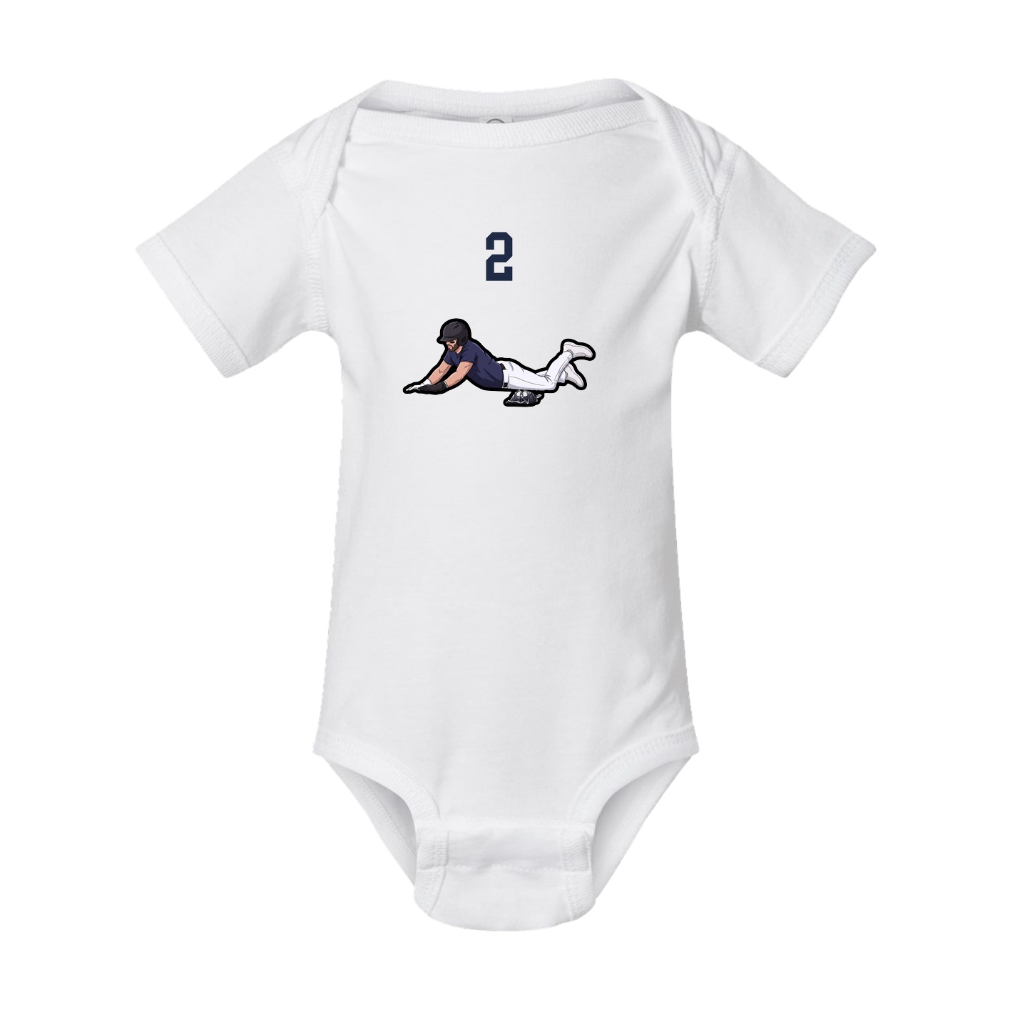 Baby Onesie — Number Top in White