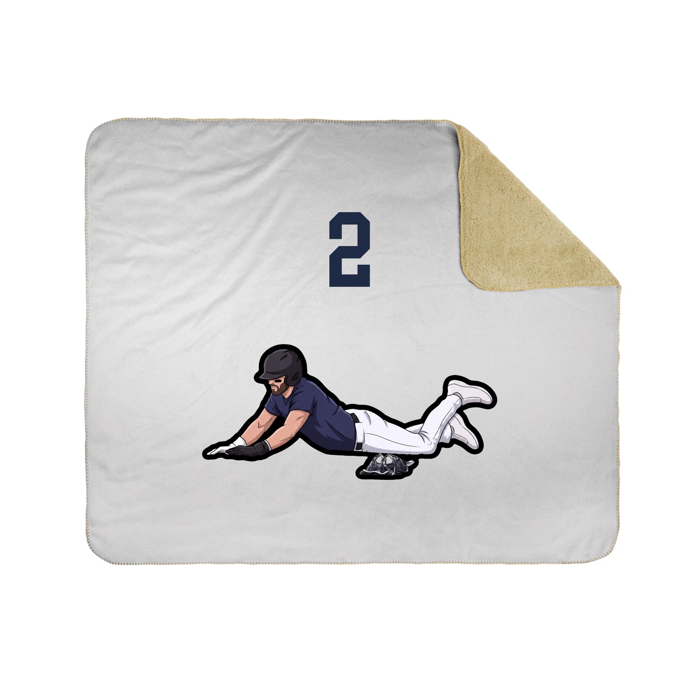 Throw Blanket — Number Top in White