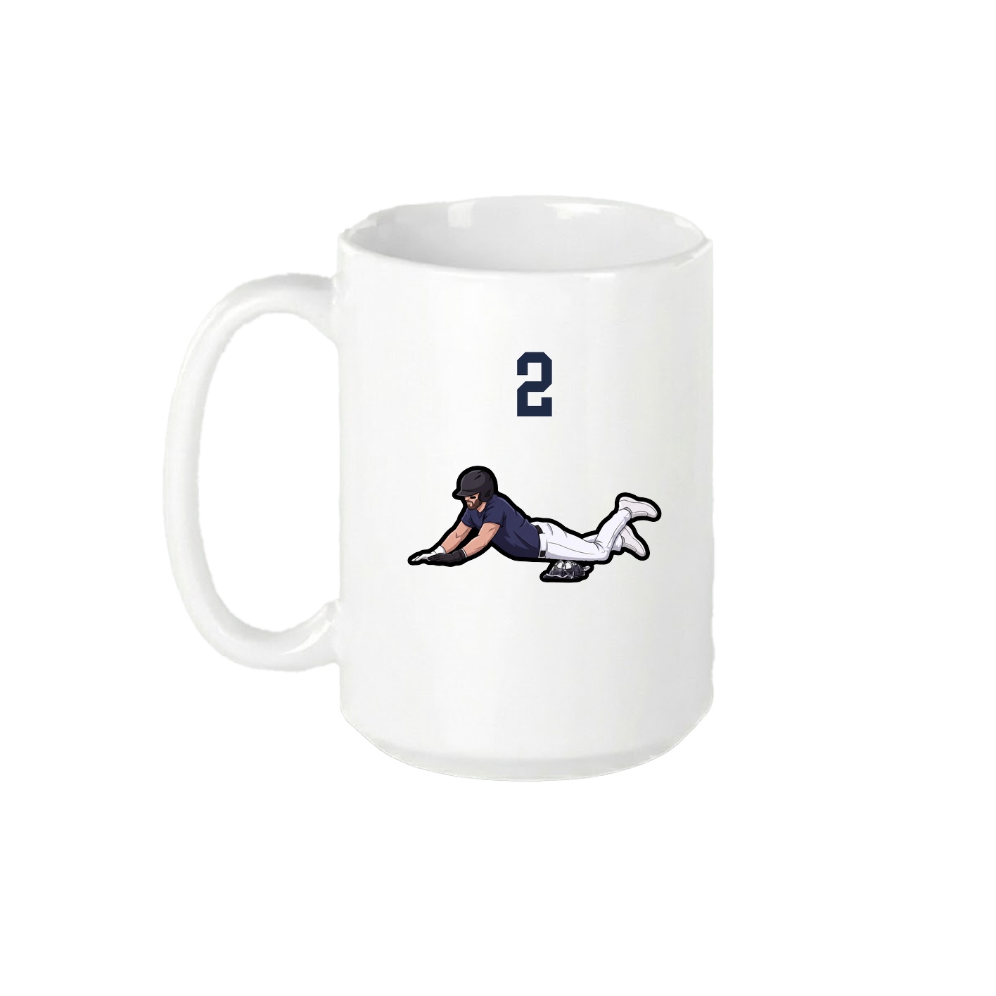 15oz Coffee Mug — Number Top in White
