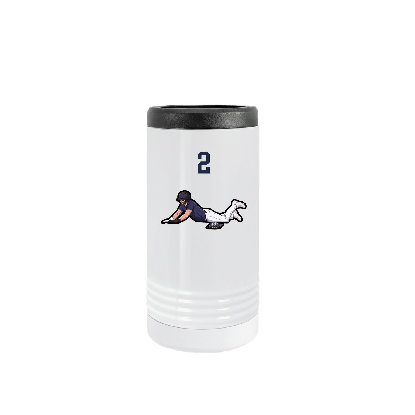 Slim Beverage Holder — Number Top in White