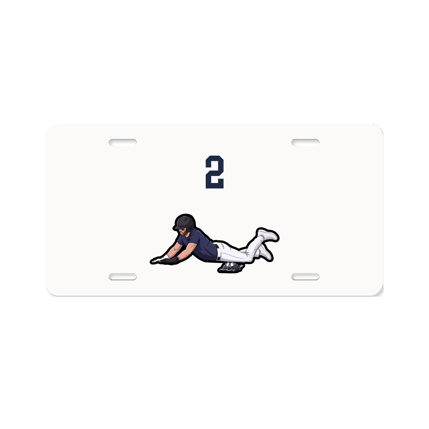 License Plate — Number Top in Classic