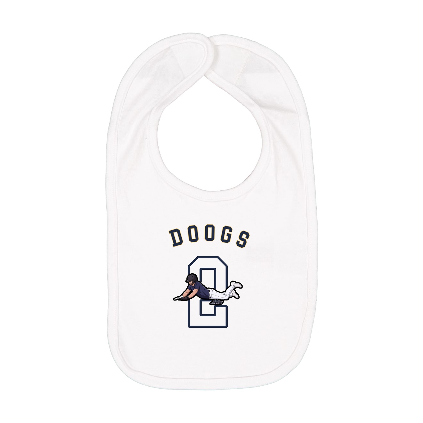 Infant Bib — Shirsey Arch in White
