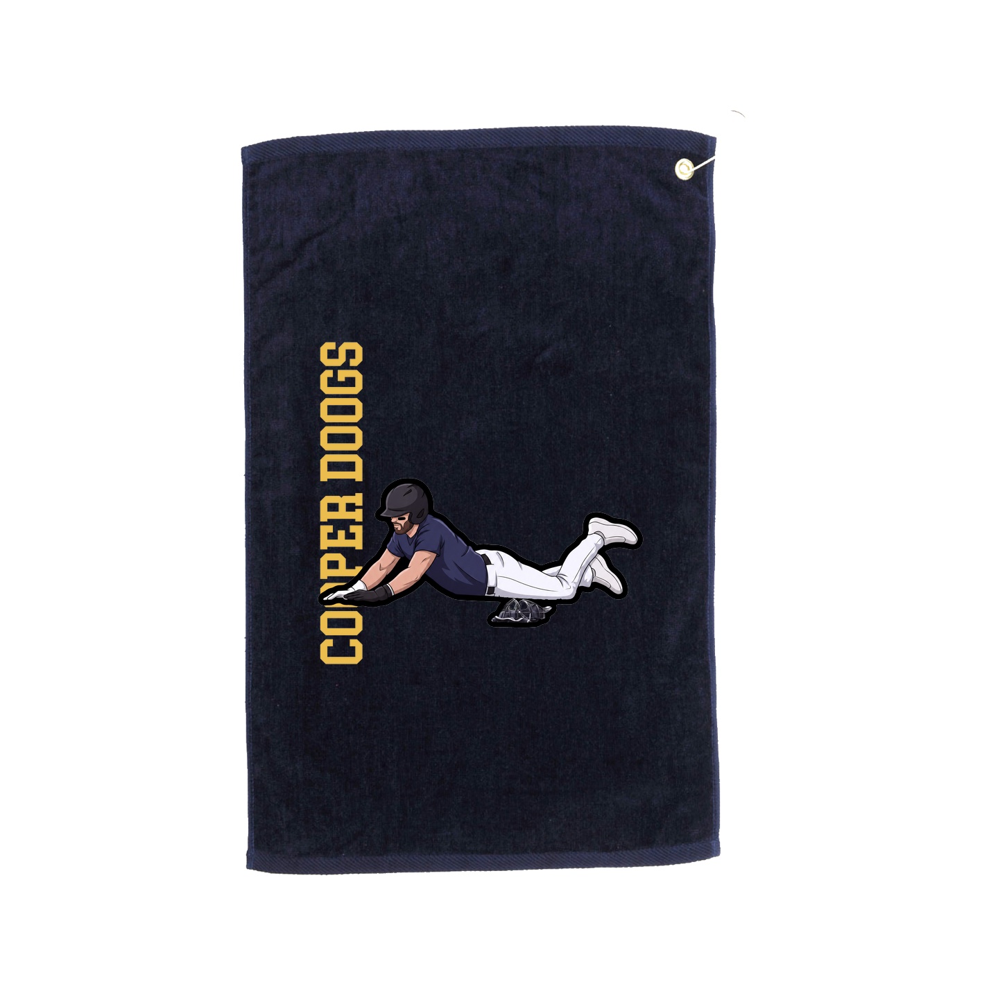 Golf Towel — Name Vertical in Navy