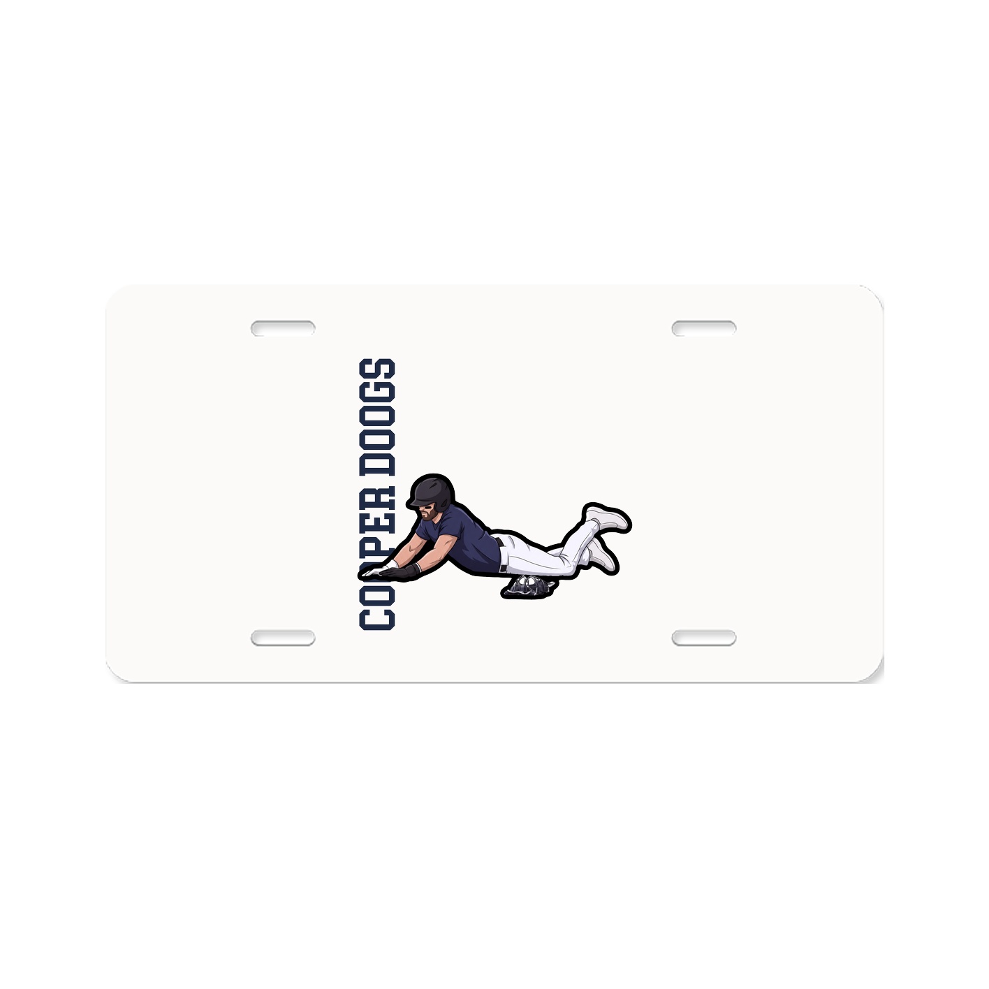 License Plate — Name Vertical in Classic