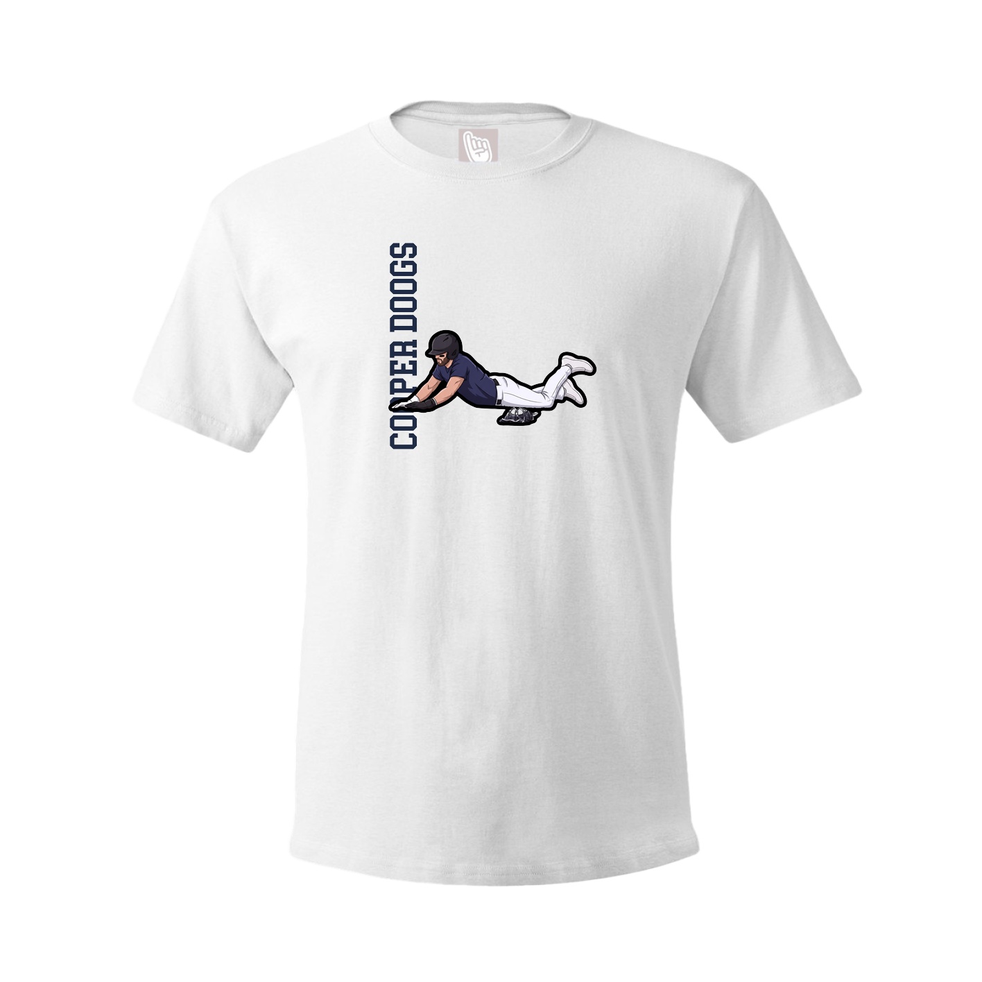 Youth Tee — Name Vertical in White
