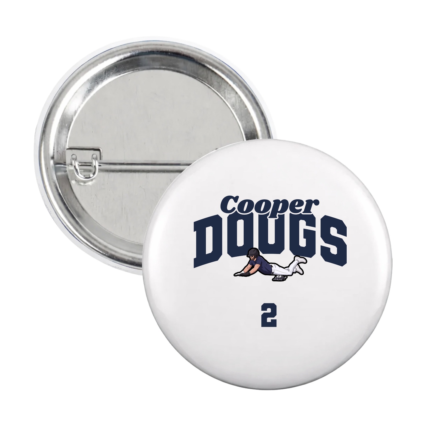 Game Day Button — Signature Arch in White