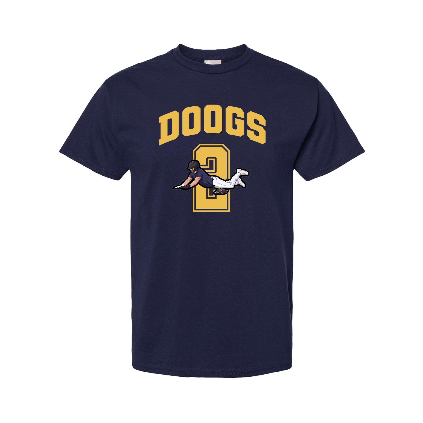 Youth Tee — Number in Navy