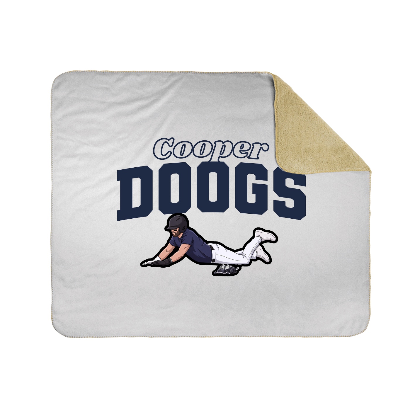 Throw Blanket — Name Arch in White