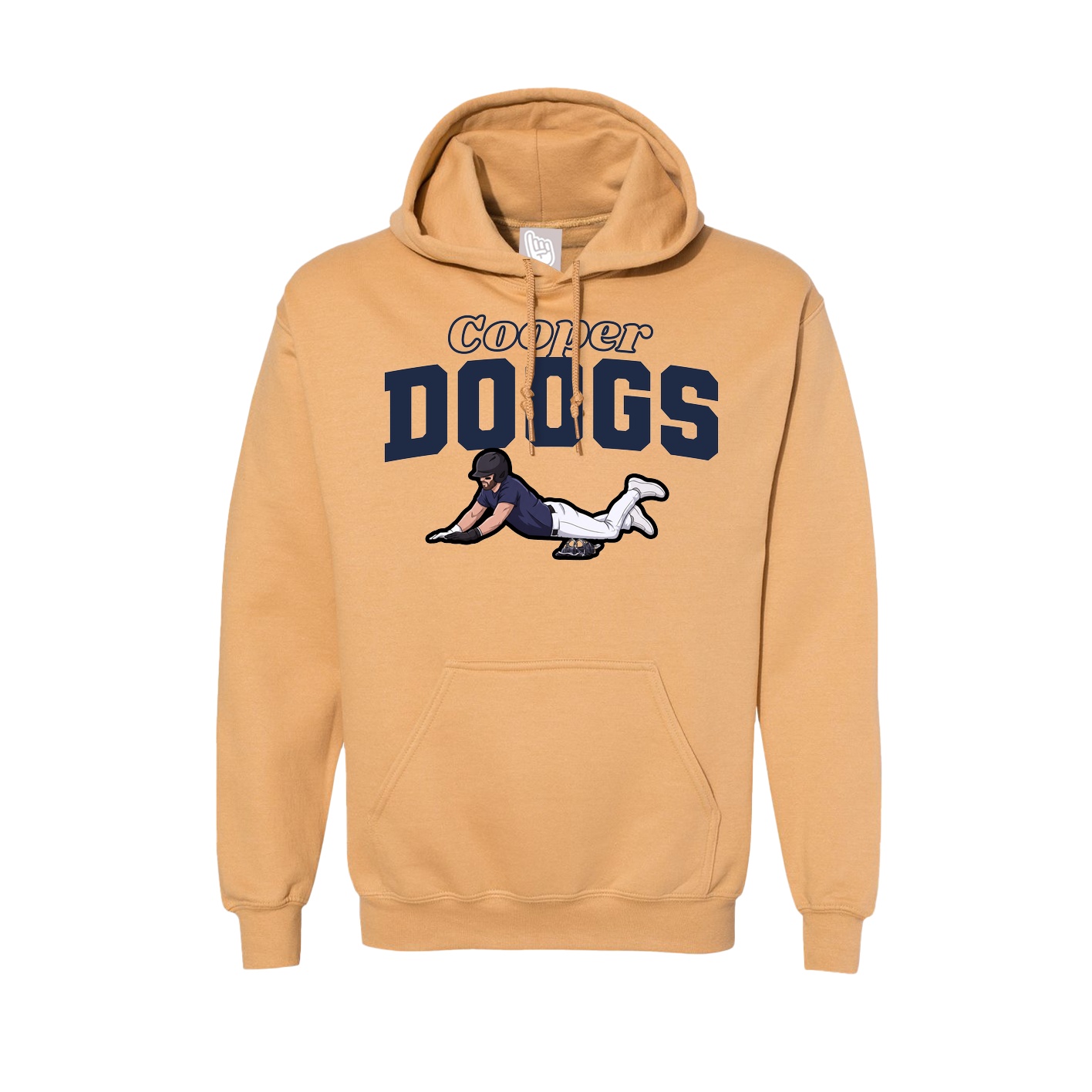 Hoodie — Name Arch in Vegas Gold
