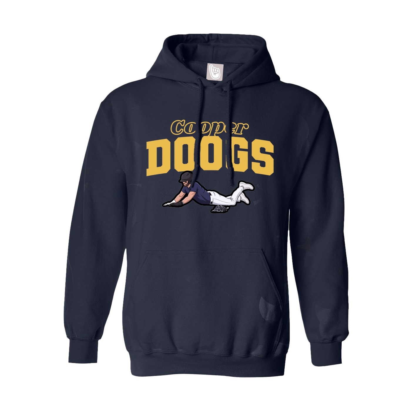 Youth Hoodie — Name Arch in Navy