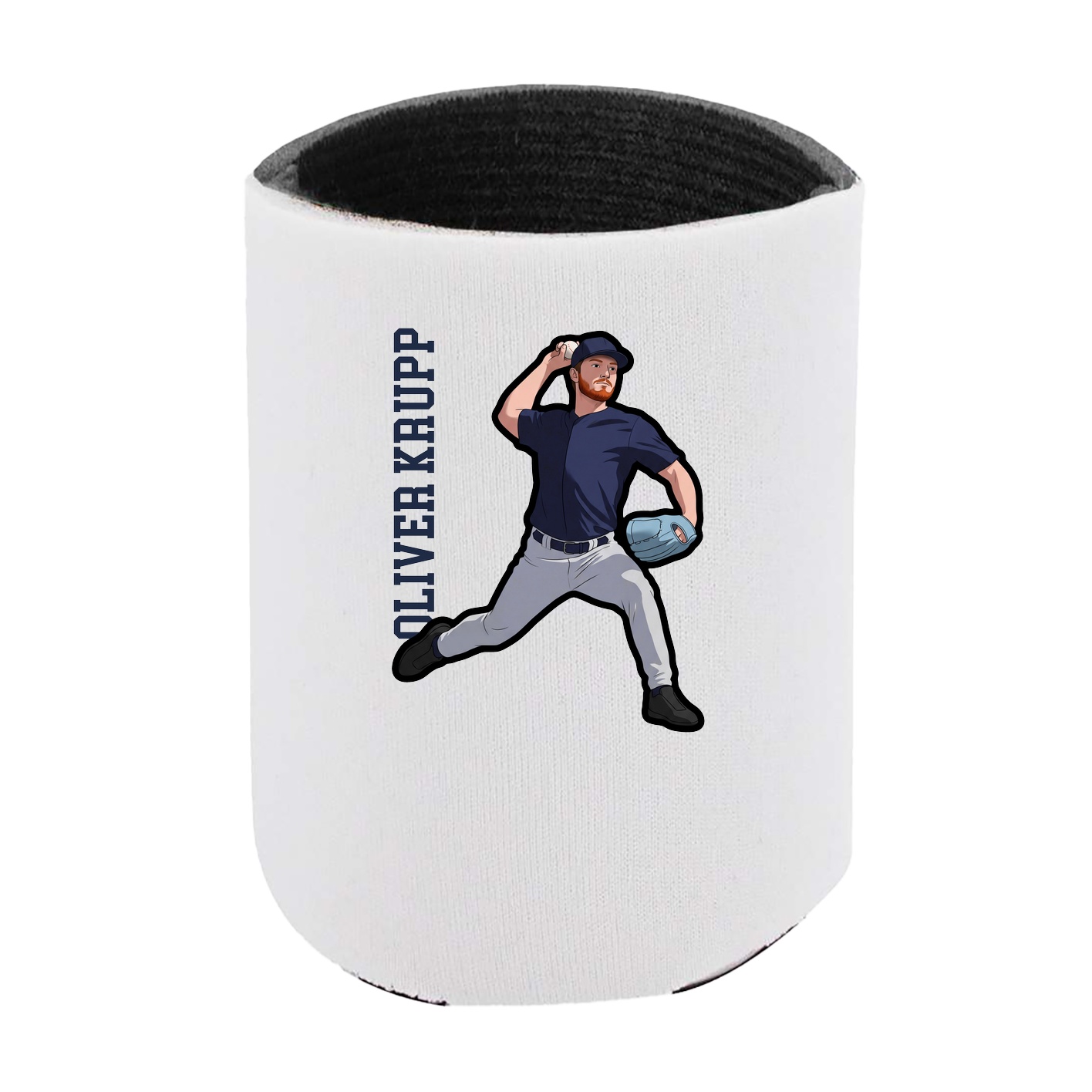 Can Holder — Name Vertical in White