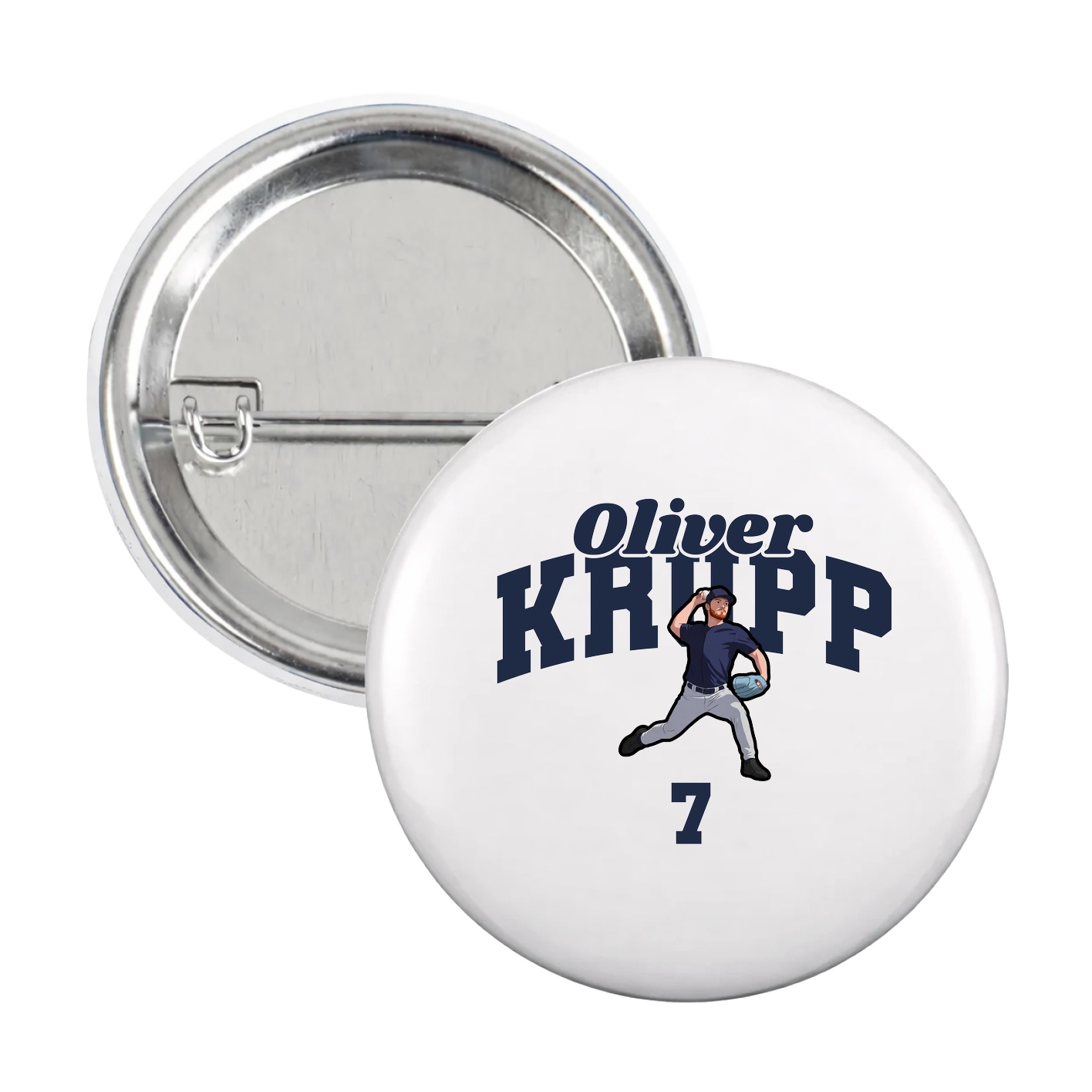 Game Day Button — Signature Arch in White