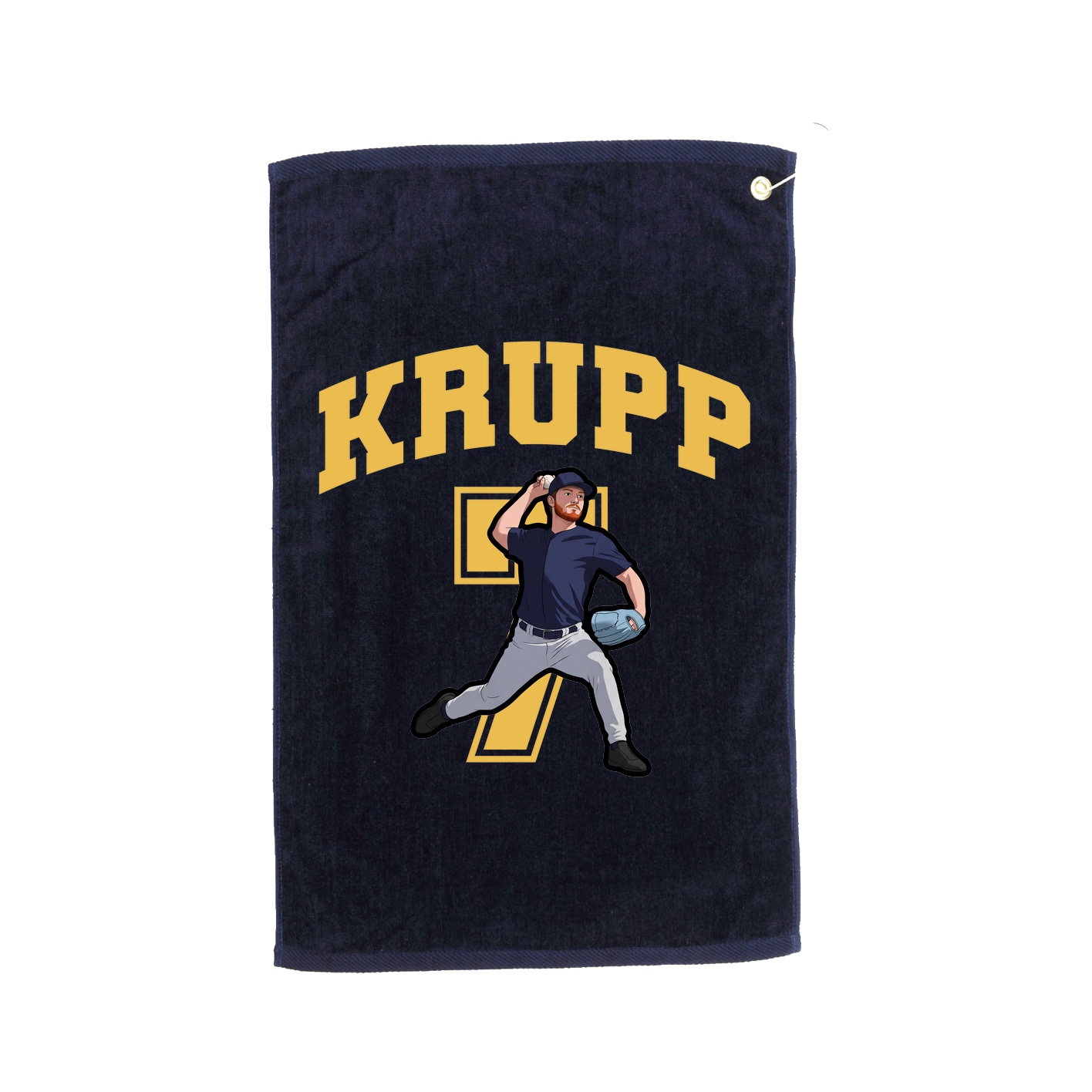 Golf Towel — Number in Navy