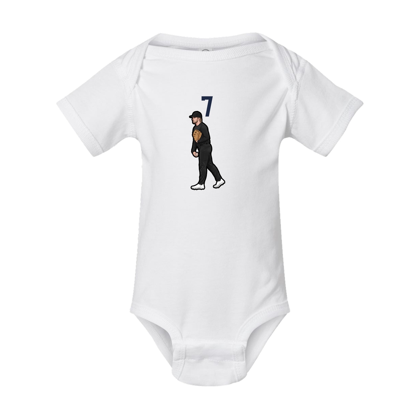 Baby Onesie — Number Top in White