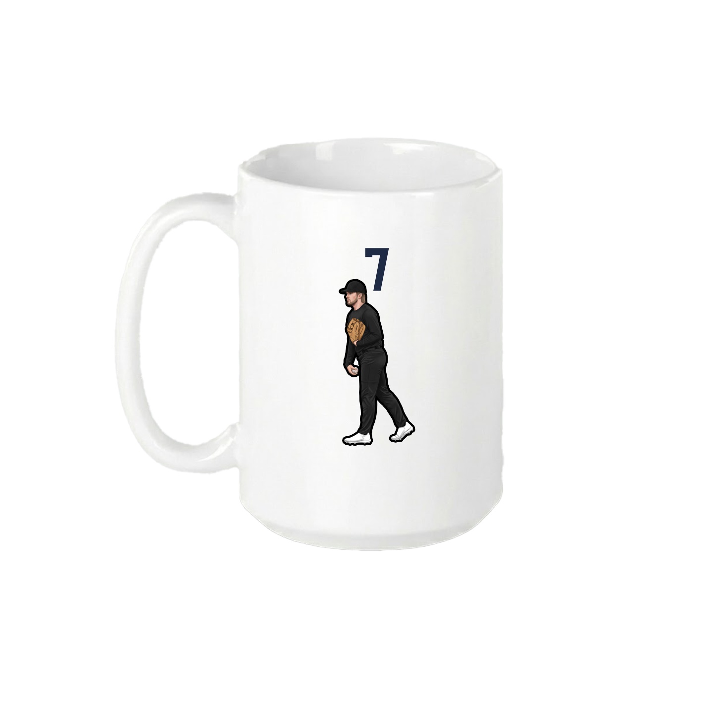 15oz Coffee Mug — Number Top in White