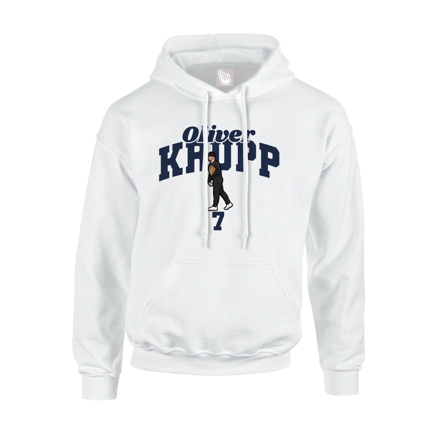 Youth Hoodie — Signature Arch in White