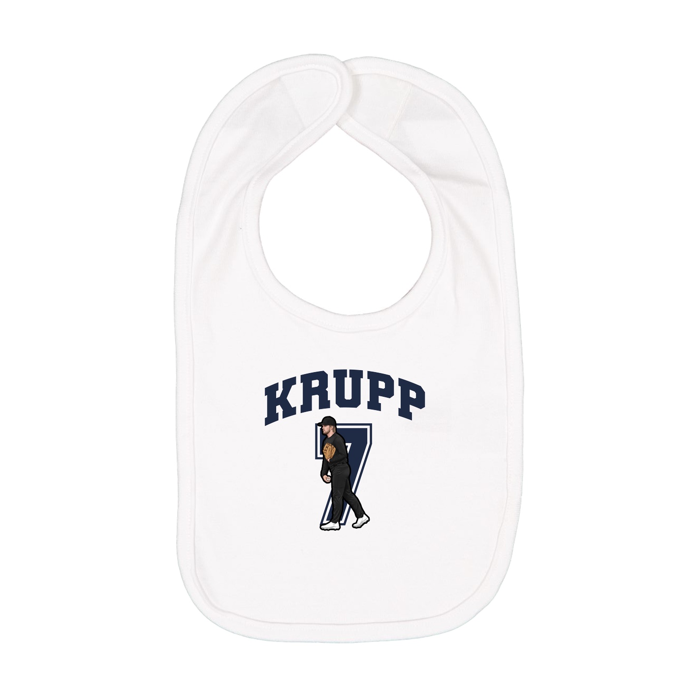 Infant Bib — Number in White