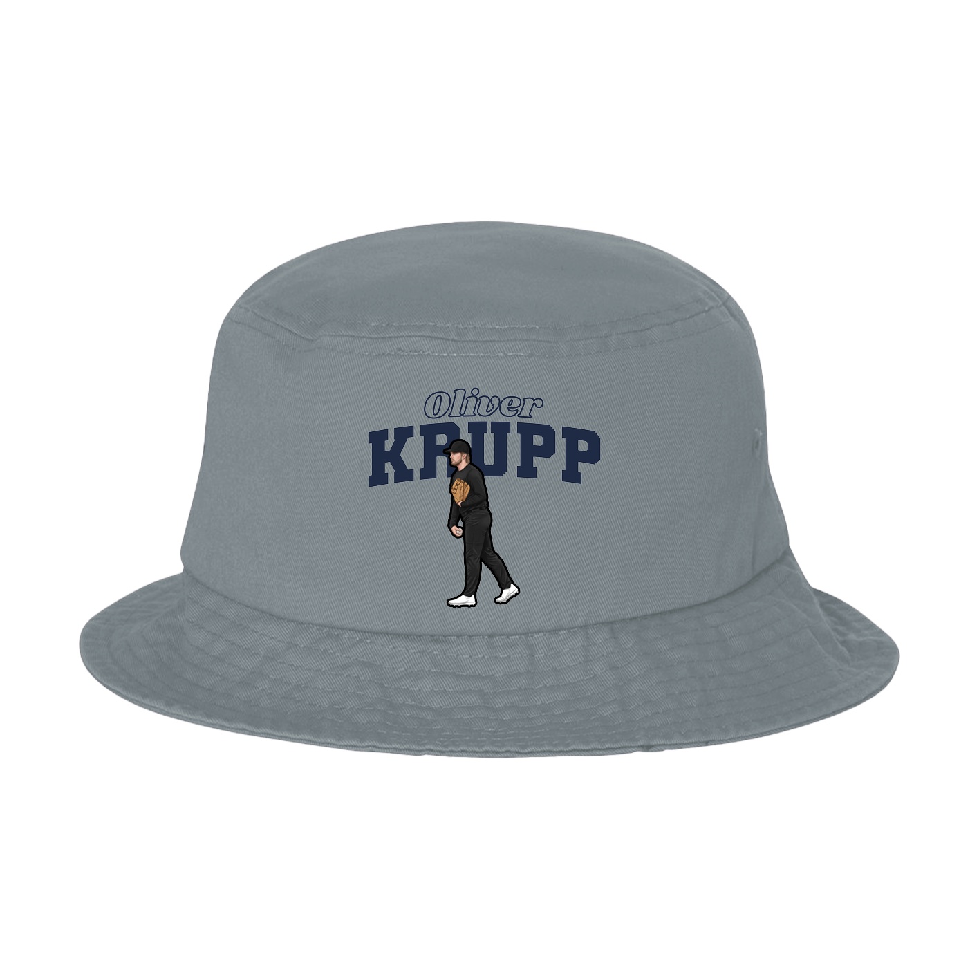 Bucket Cap — Name Arch in Grey