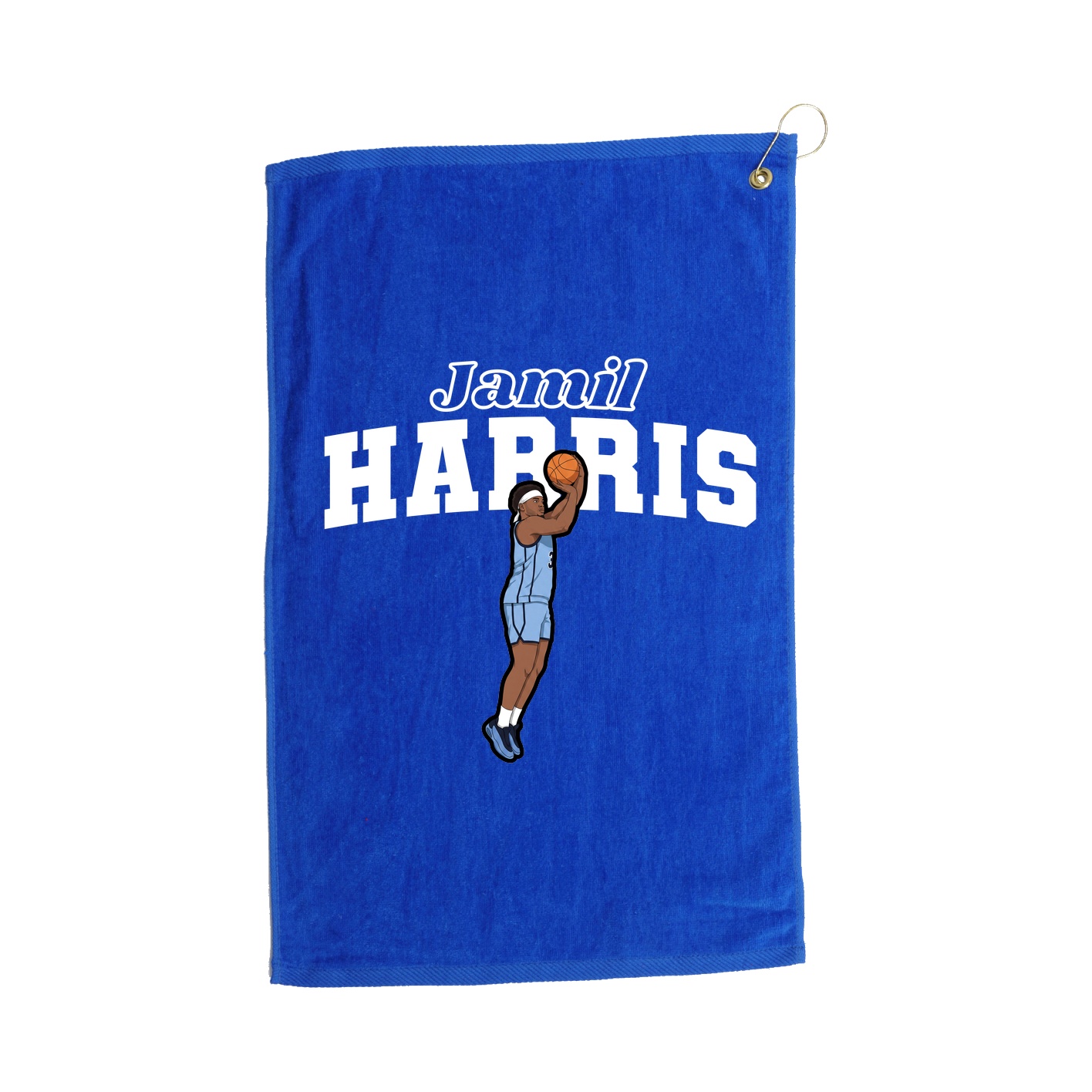 Golf Towel — Name Arch in Royal