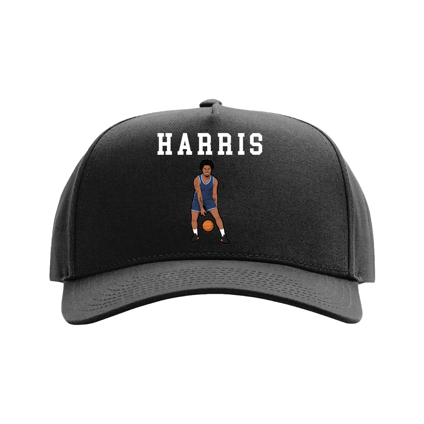 Full Fabric Five-Panel Champ Cap — Shirsey in Black