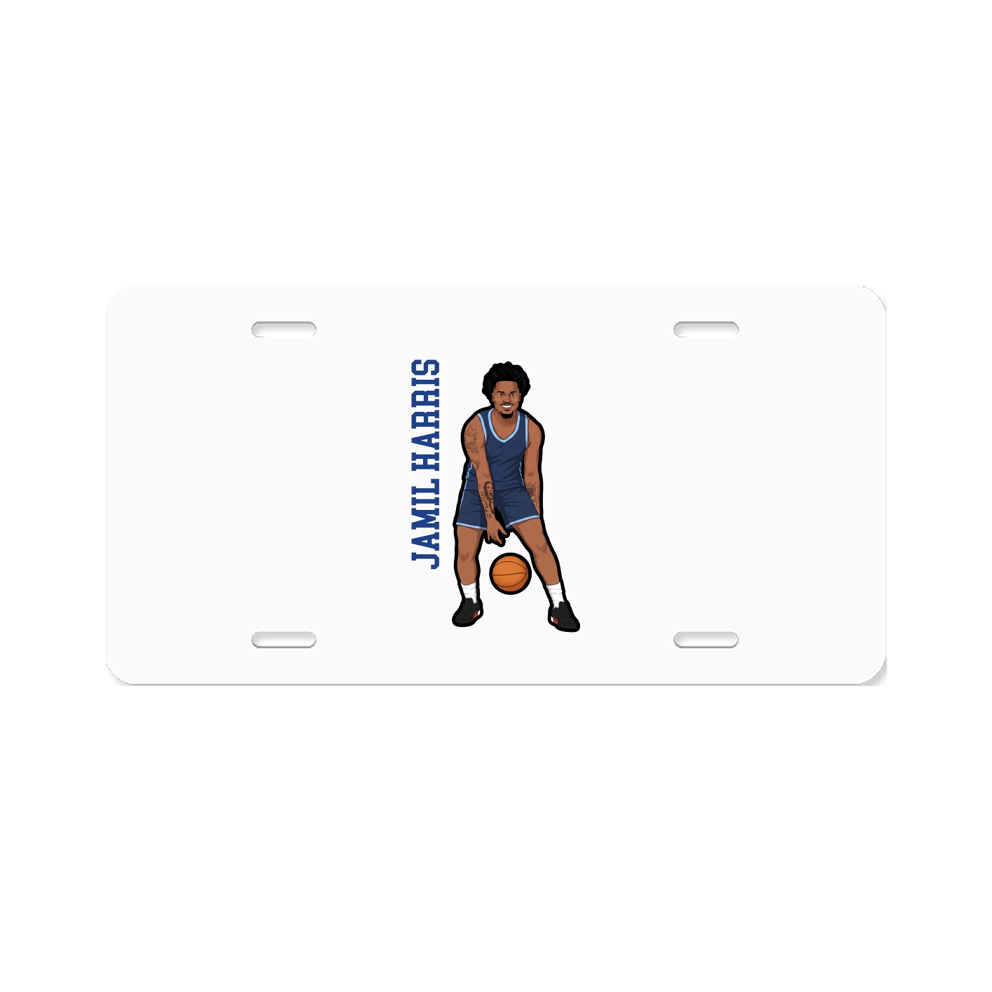 License Plate — Name Vertical in Classic