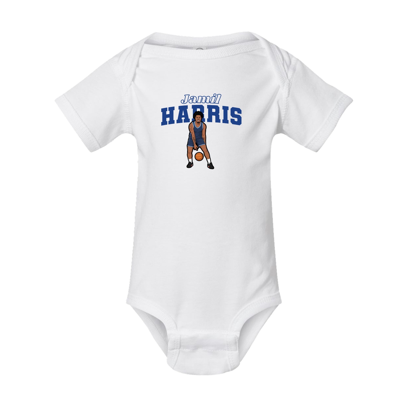 Baby Onesie — Name Arch in White