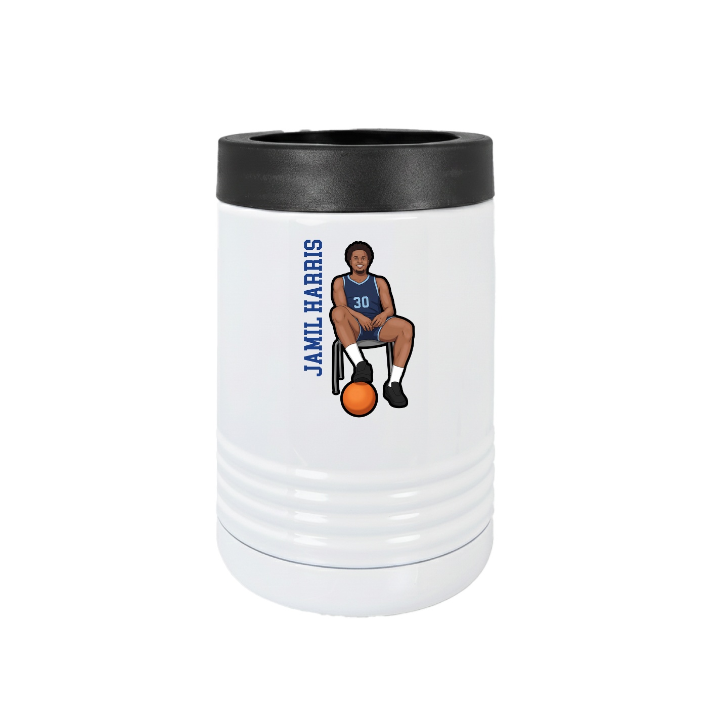 Beverage Holder — Name Vertical in White