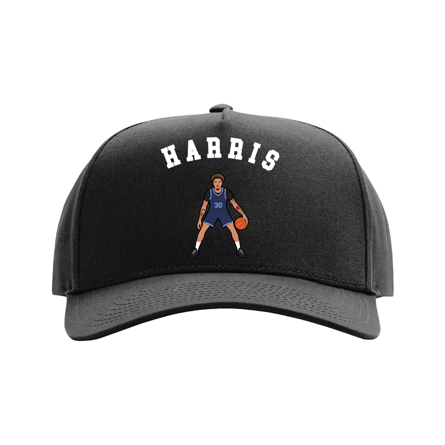 Full Fabric Five-Panel Champ Cap — Shirsey Arch in Black