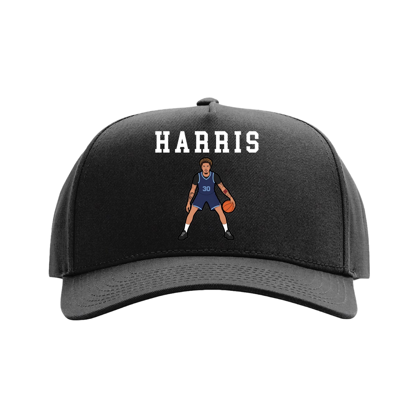 Full Fabric Five-Panel Champ Cap — Shirsey in Black