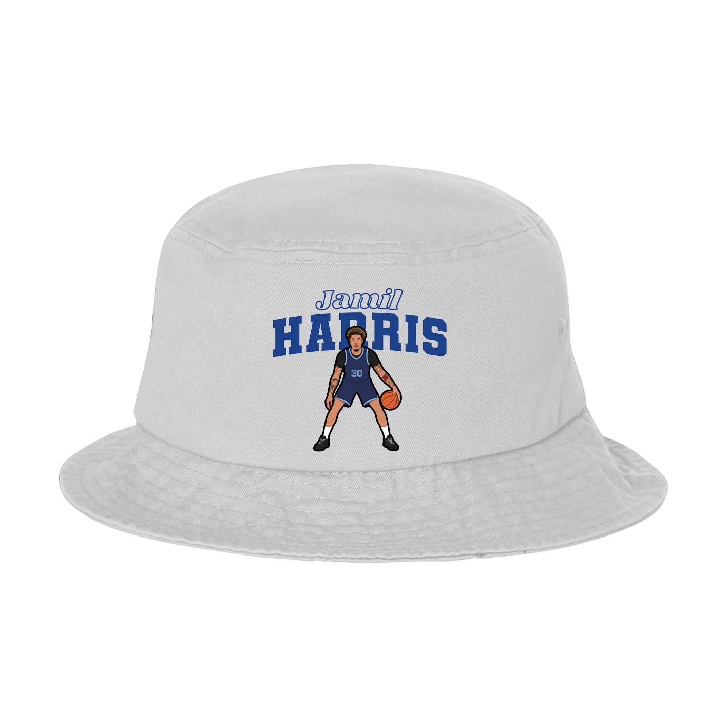 Bucket Cap — Name Arch in White