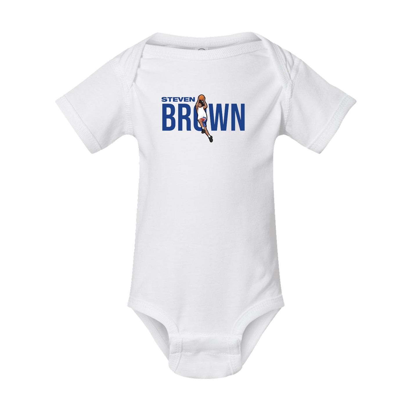 Baby Onesie — Player Name in White