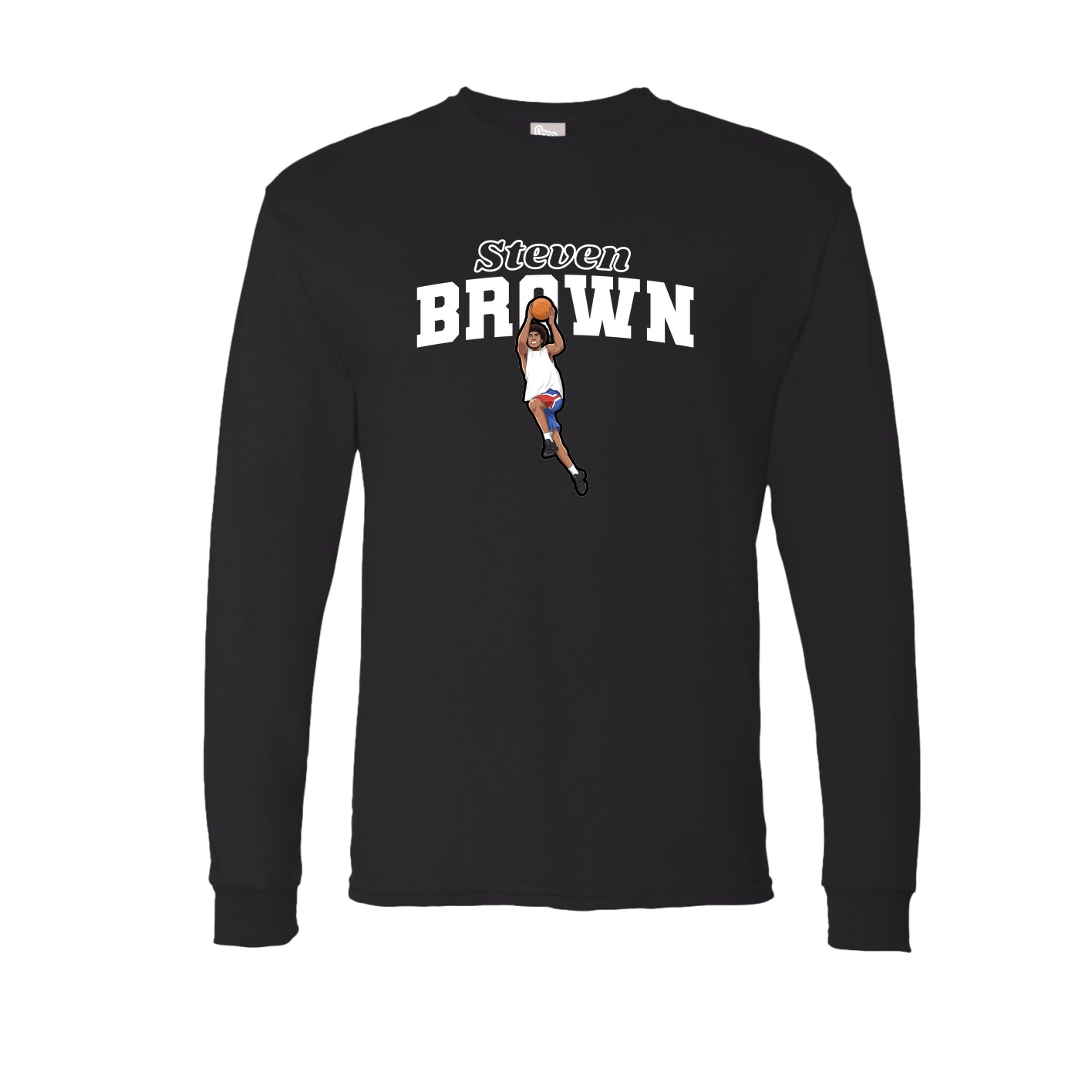 Long Sleeve Tee — Name Arch in Black