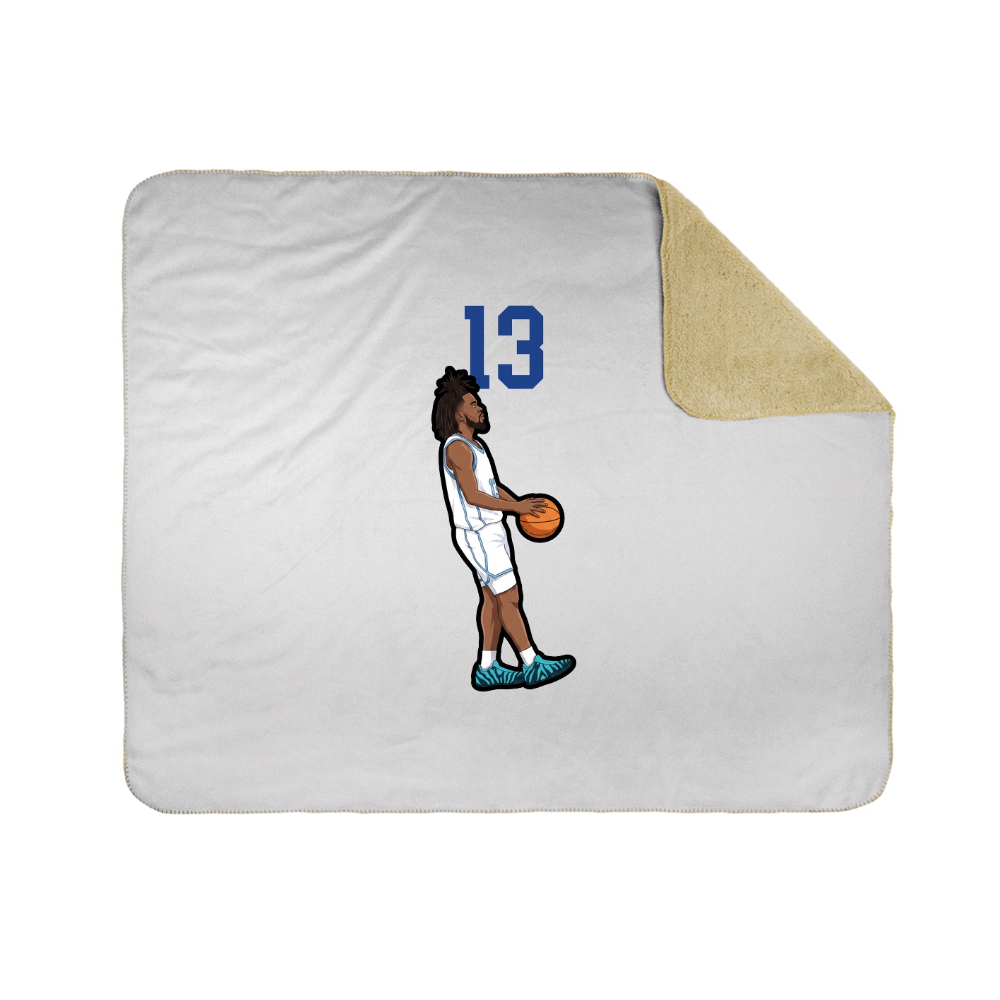 Throw Blanket — Number Top in White