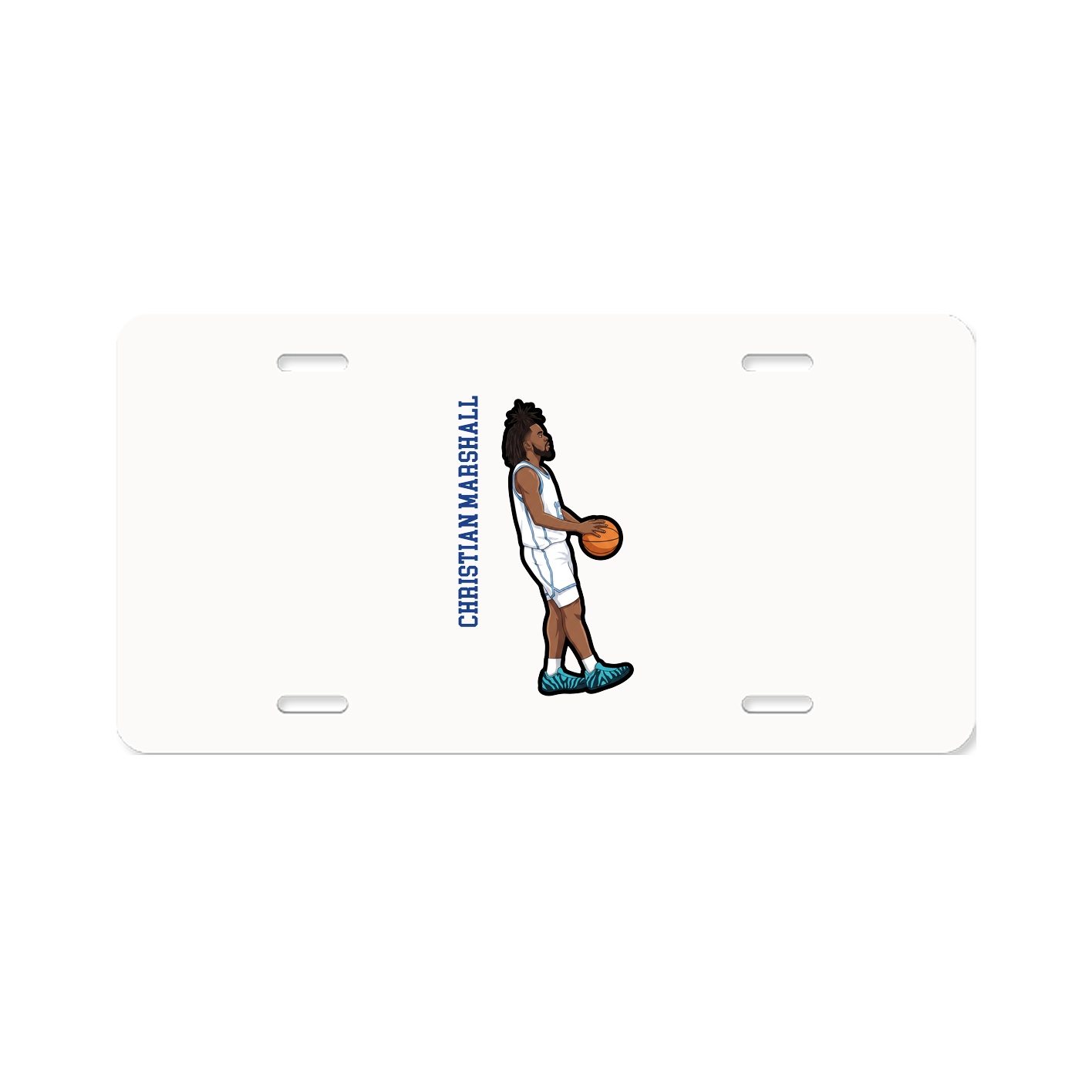 License Plate — Name Vertical in Classic