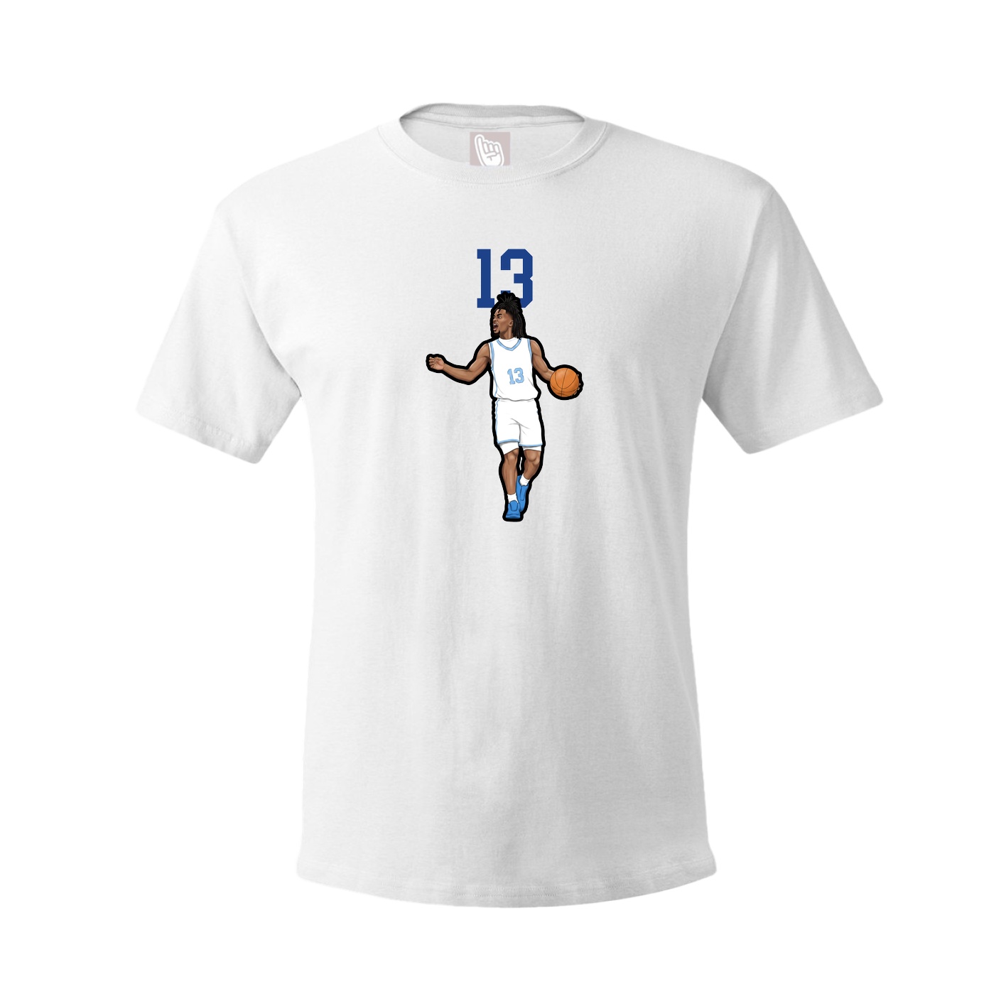 Youth Tee — Number Top in White