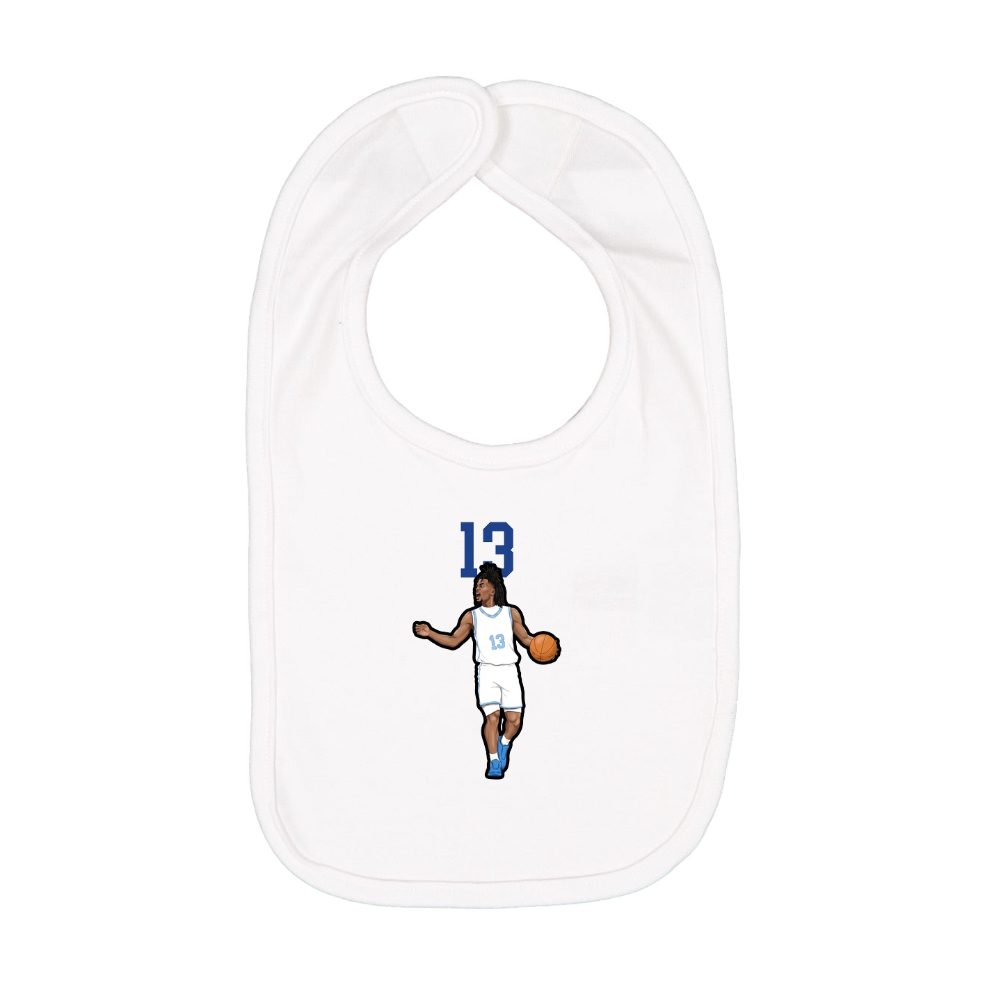 Infant Bib — Number Top in White
