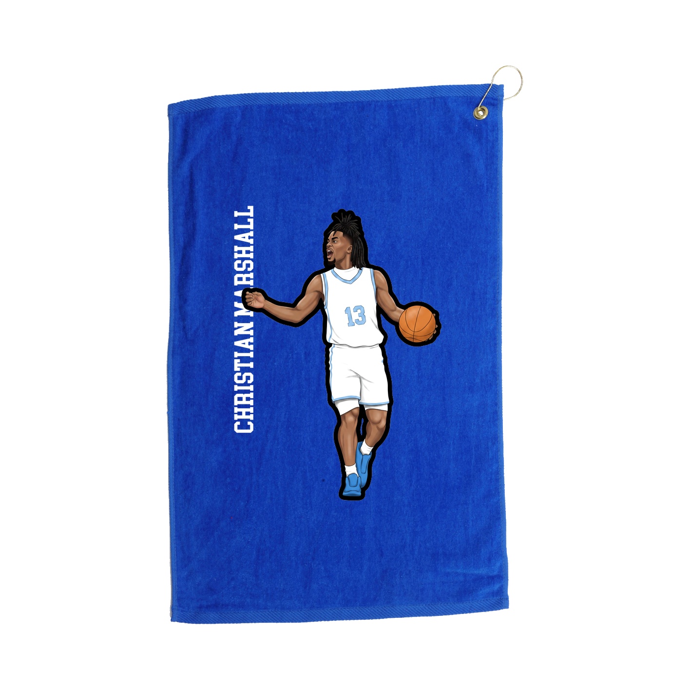 Golf Towel — Name Vertical in Royal