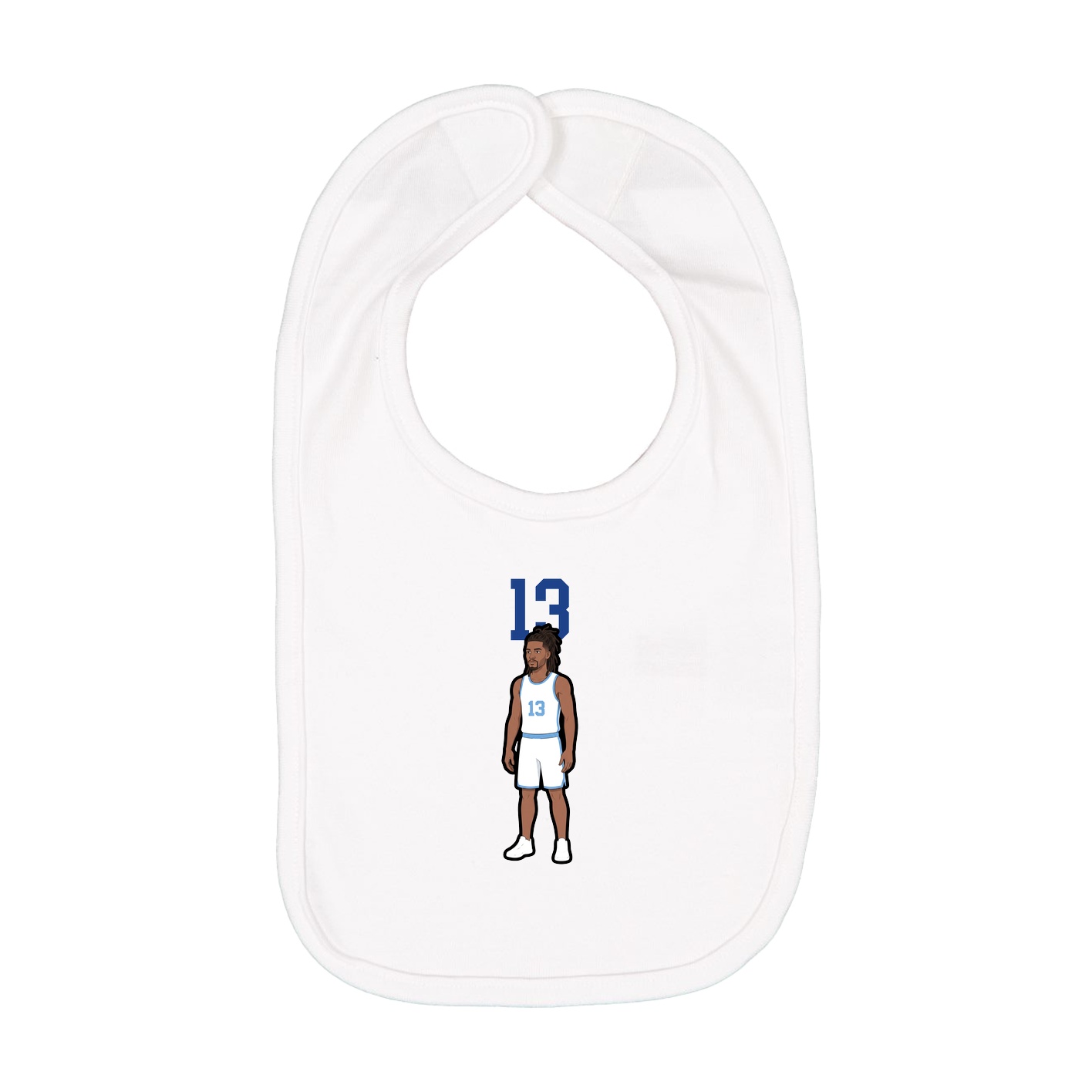 Infant Bib — Number Top in White