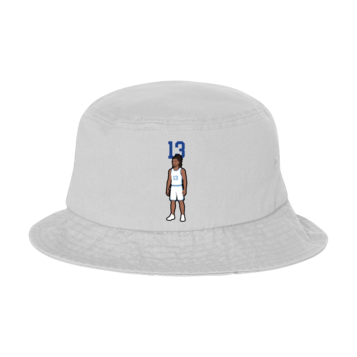 Bucket Cap — Number Top in White