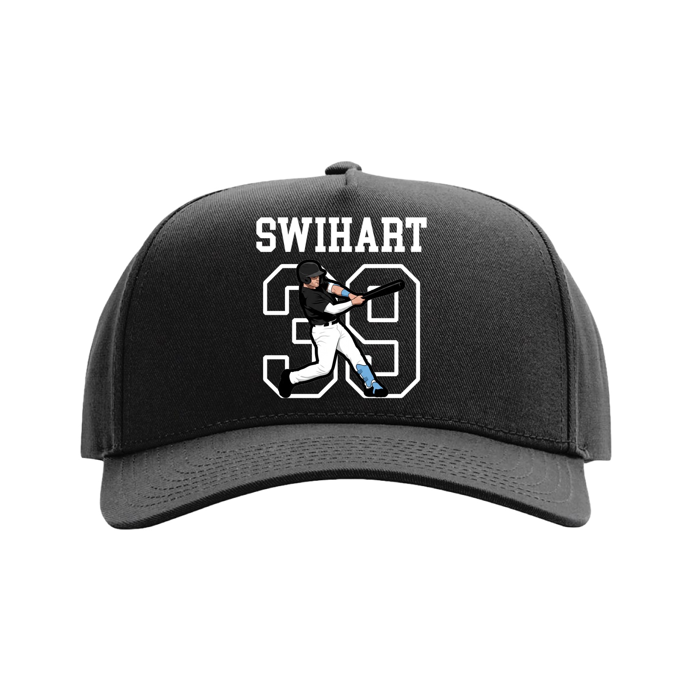 Full Fabric Five-Panel Champ Cap — Shirsey in Black