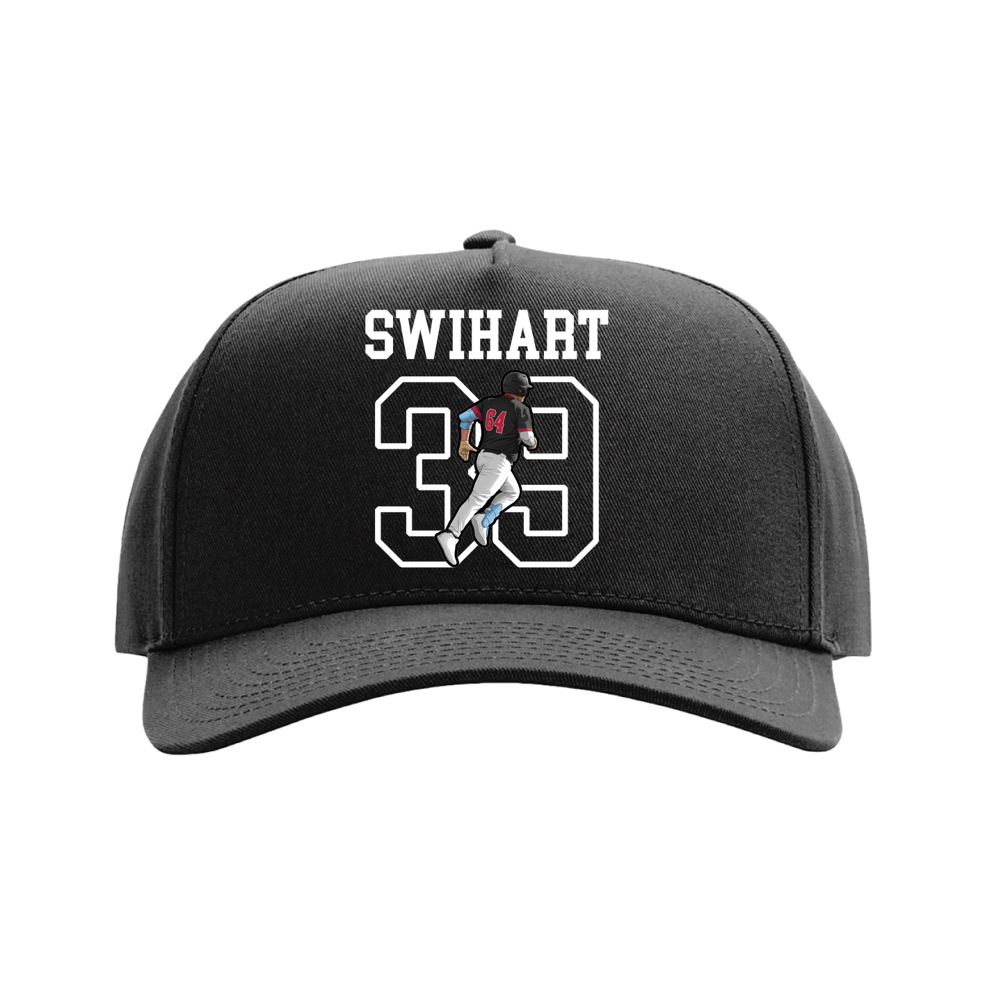 Full Fabric Five-Panel Champ Cap — Shirsey in Black