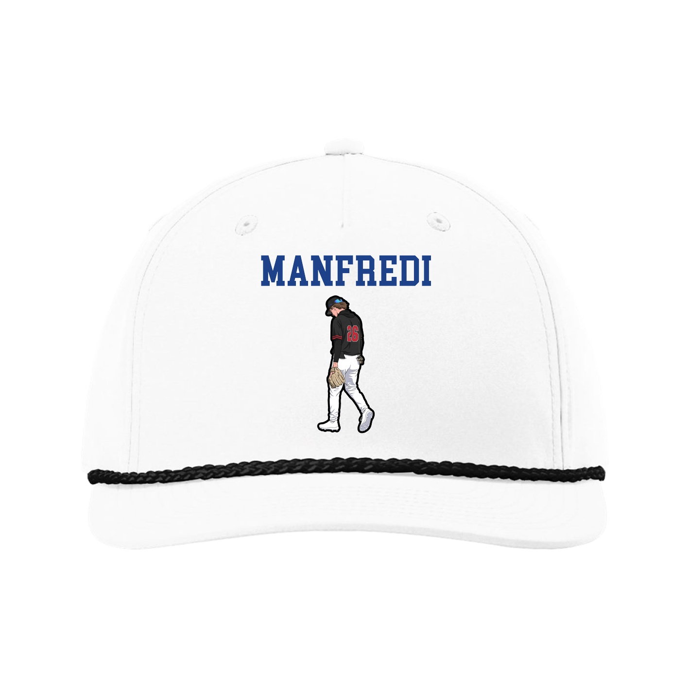 Five-Panel Classic Rope Cap — Shirsey in White