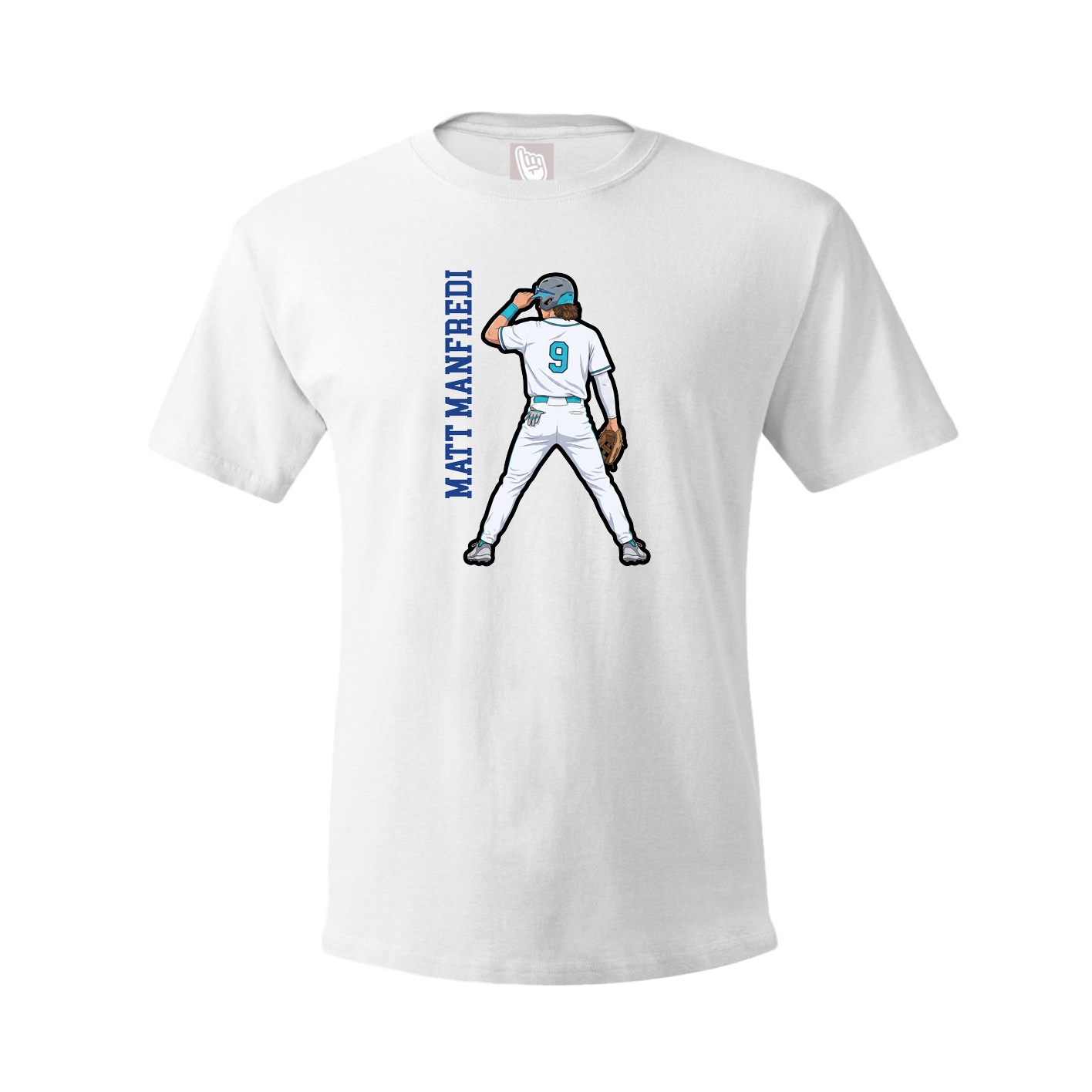 Tee — Name Vertical in White